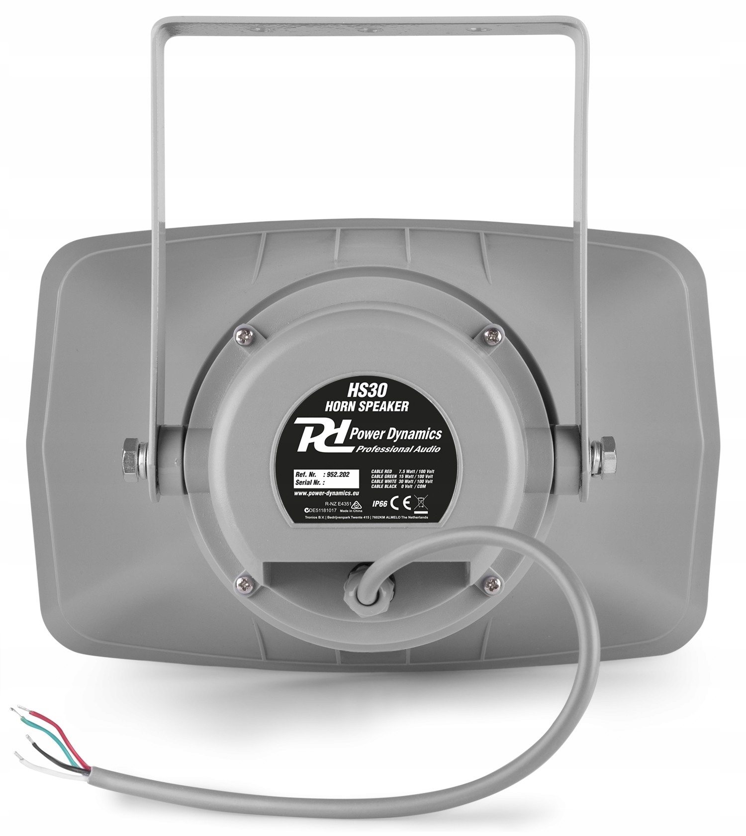 GŁOŚNIK TUBOWY WODOODPORNY 30W IP66 MEGAFON Kolor szary