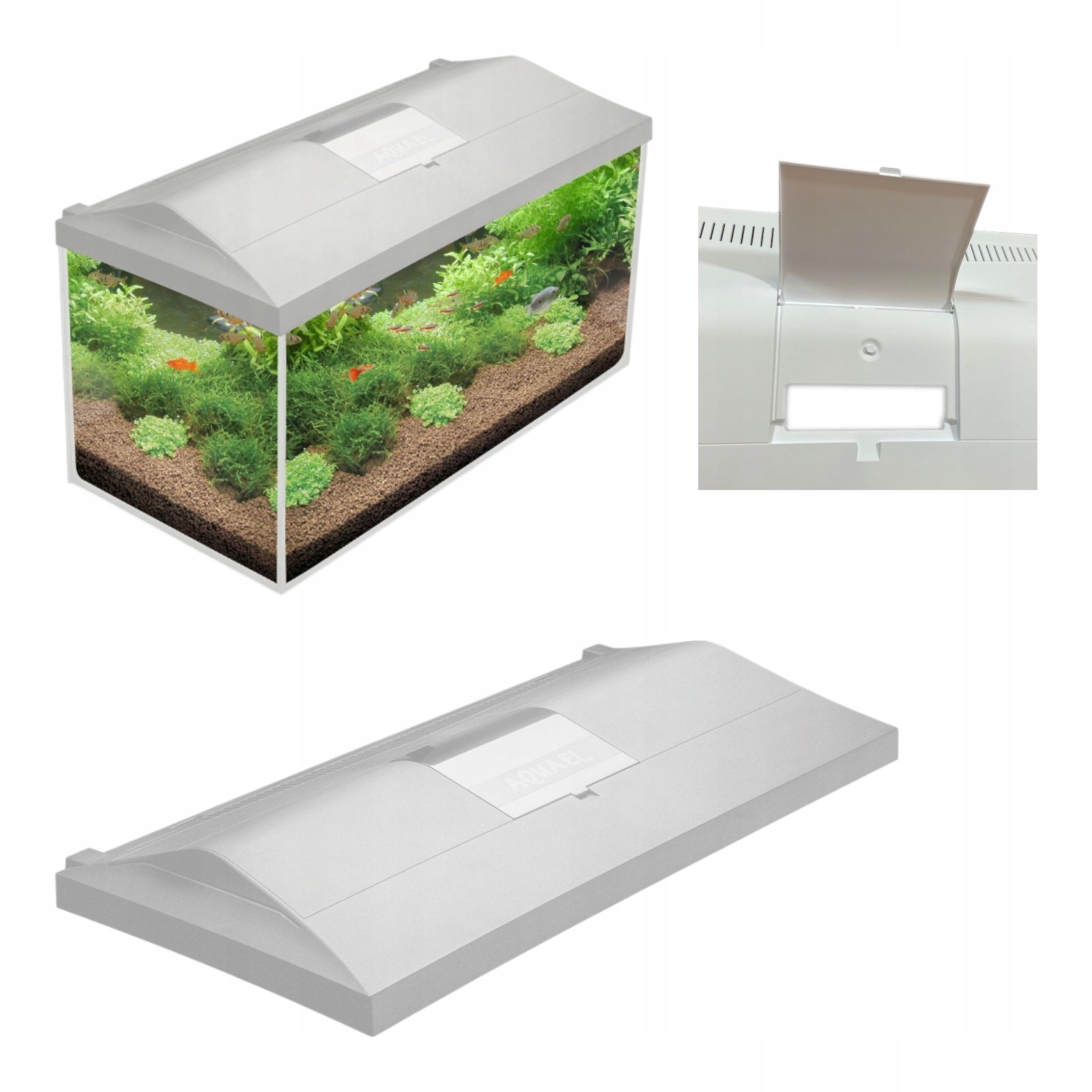 Funkcjonalna Biała pokrywa Led 60x30 cm z modułem Day&Night 7W 60x30 cm