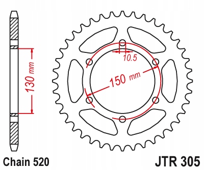 JT ZĘBATKA TYLNA JTR305.46 Producent JT Sprockets