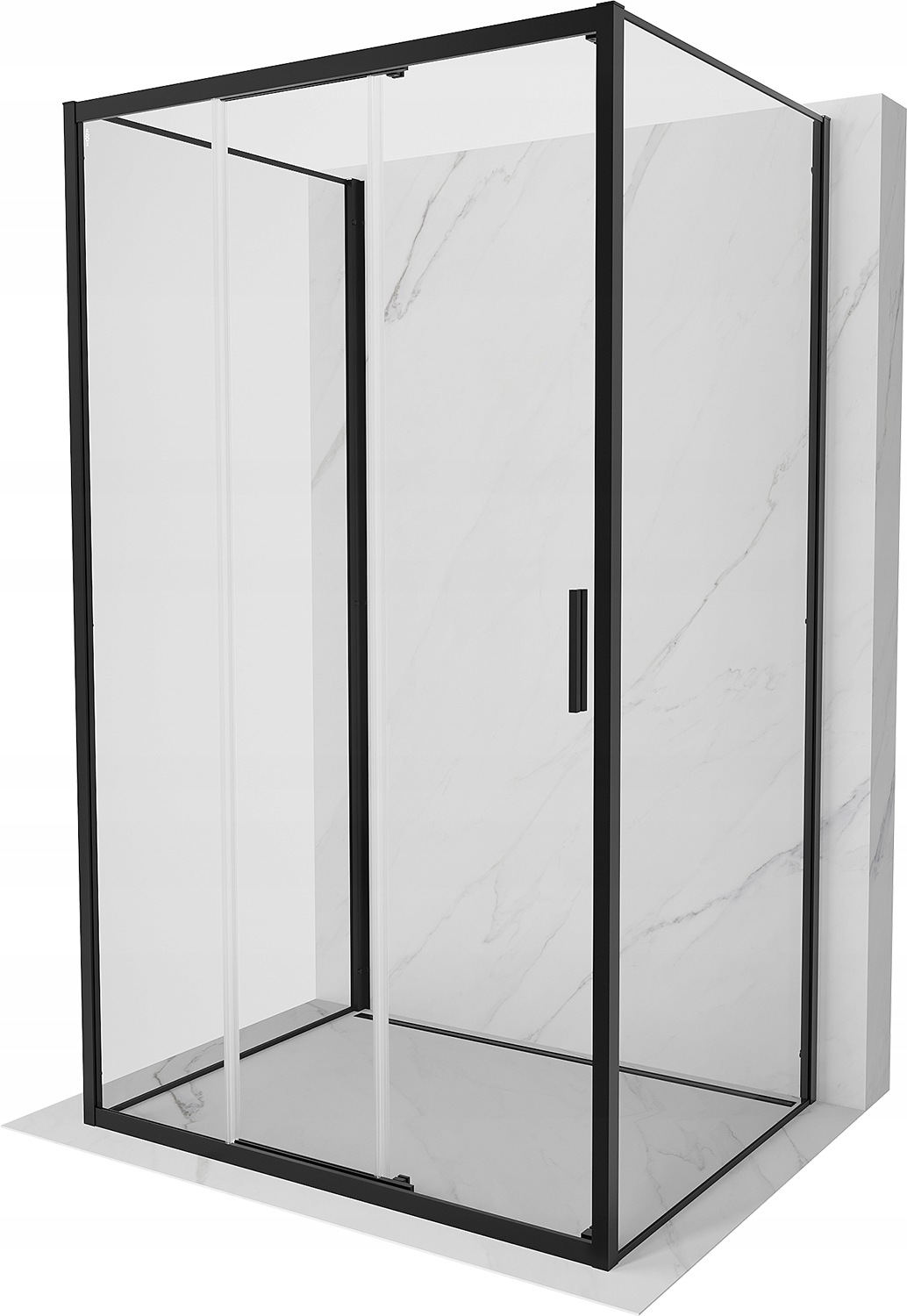 Mexen Exo-3S kabina prysznicowa 3-ścienna rozsuwana 85 x 90 cm, transparent