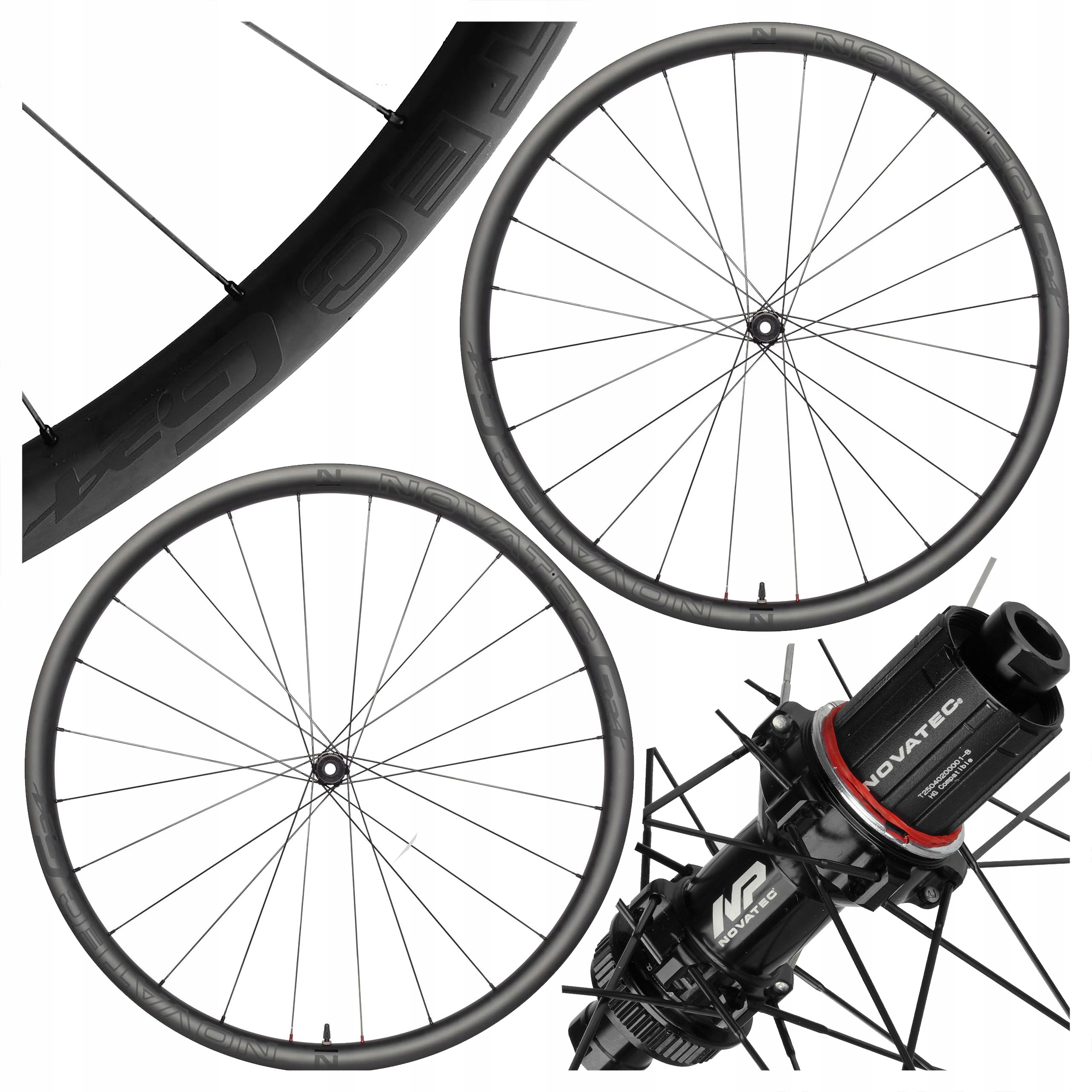 Koła Rowerowe Novatec G24 Pro Hg CL Carbon Gravelowe Tubeless 100 142 mm