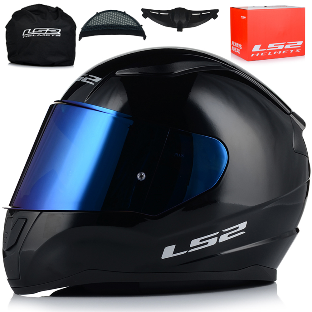 Motocyklová Prilba LS2 FF353 Rapid II Čierny Lesk 22.06 Modré Sklo