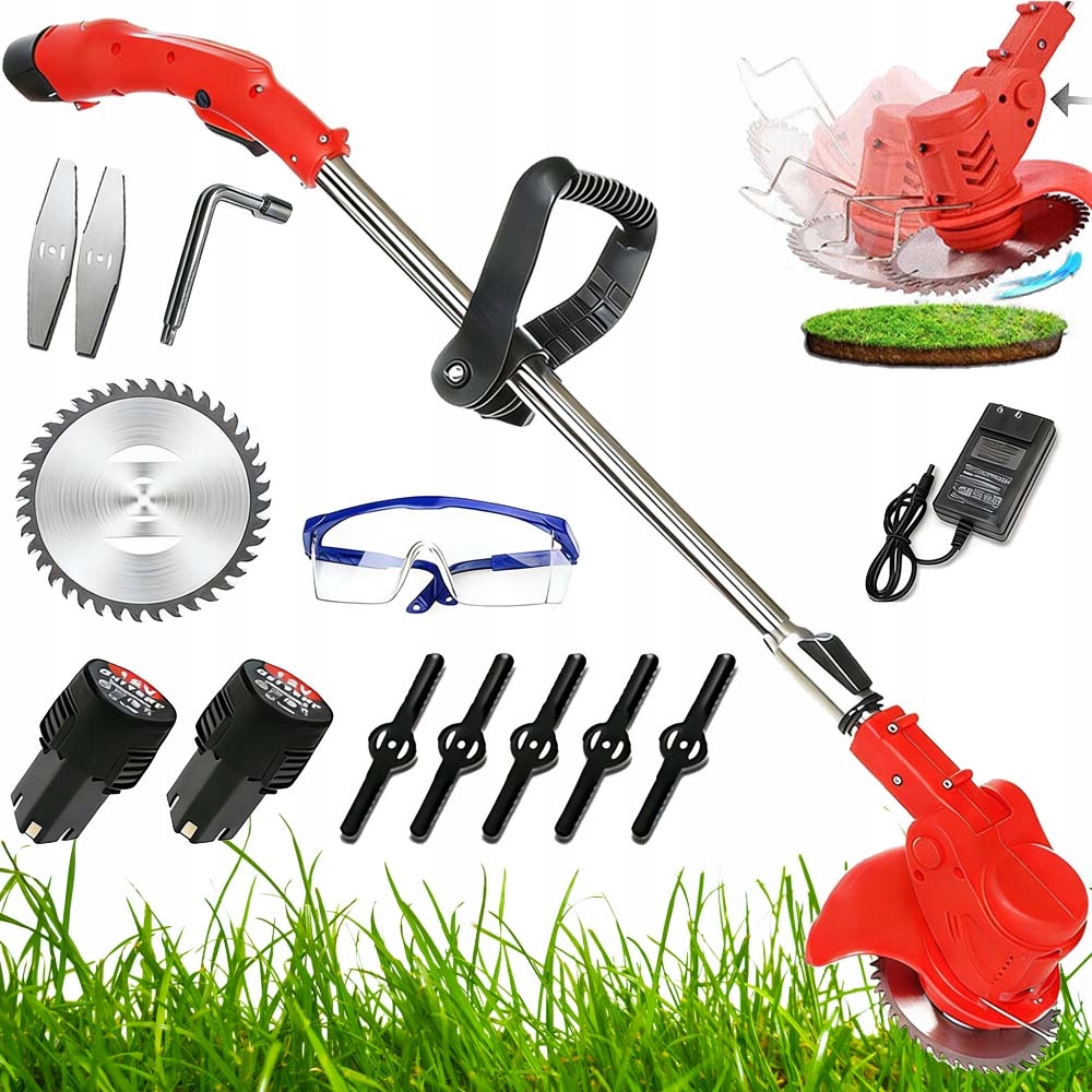 Akumulátorová Křovinořezová Sekačka Na Trávy 650W 2xAKU Set