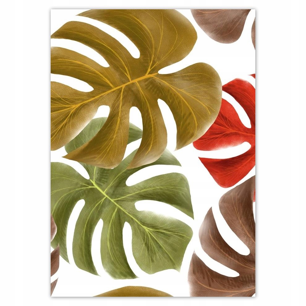 

Naklejki 50x70 Jesienna Monstera Liście