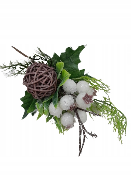 

Głóg ŚWIERKgałązka świąteczna na stroik oszroniona