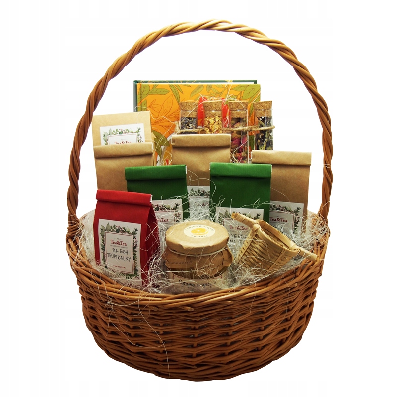 Levně Dárkový koš s čajem a knihou. Tea Tea