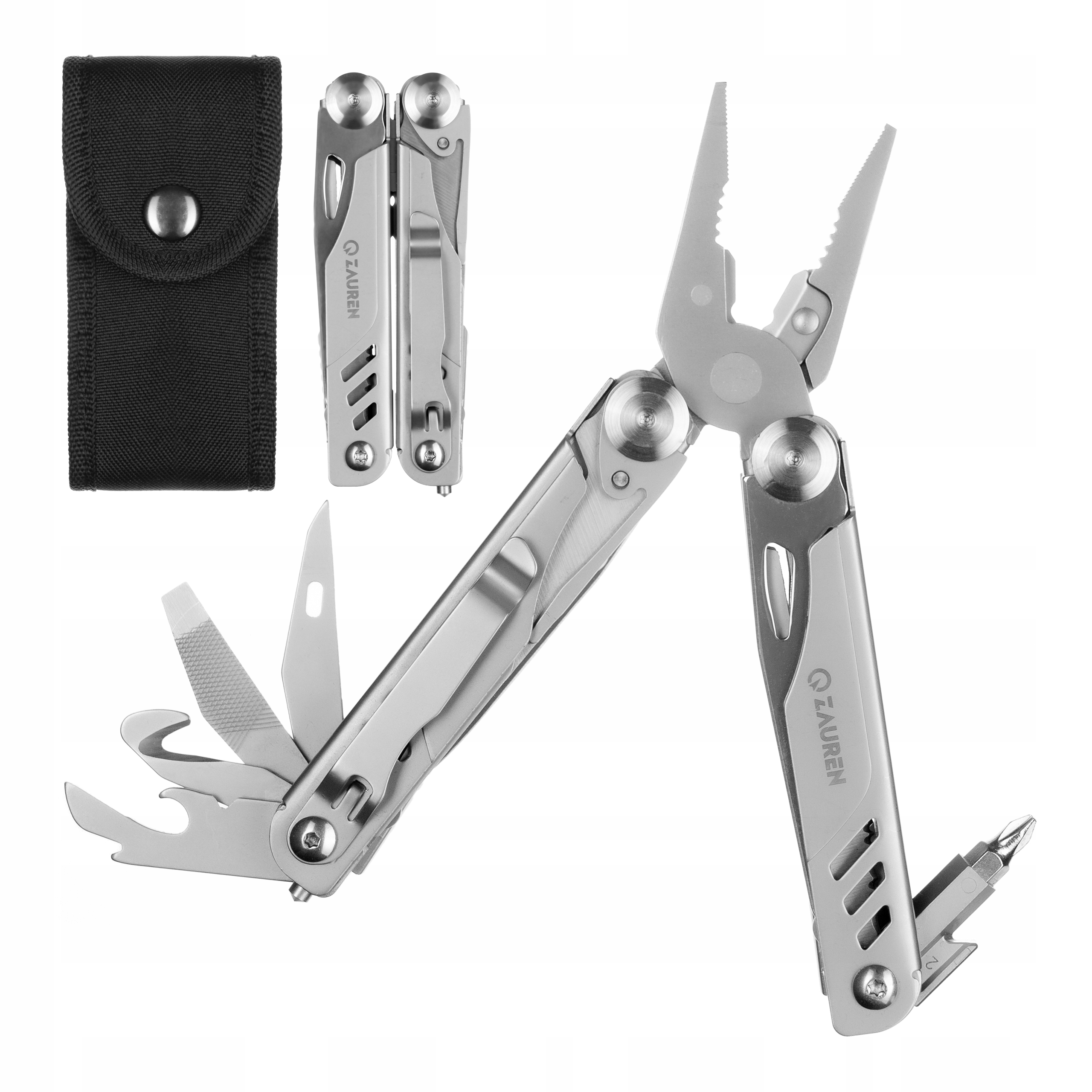 Multitool narzędzie wielofunkcyjne survivalowe zestaw narzędzi 18w1 z etui