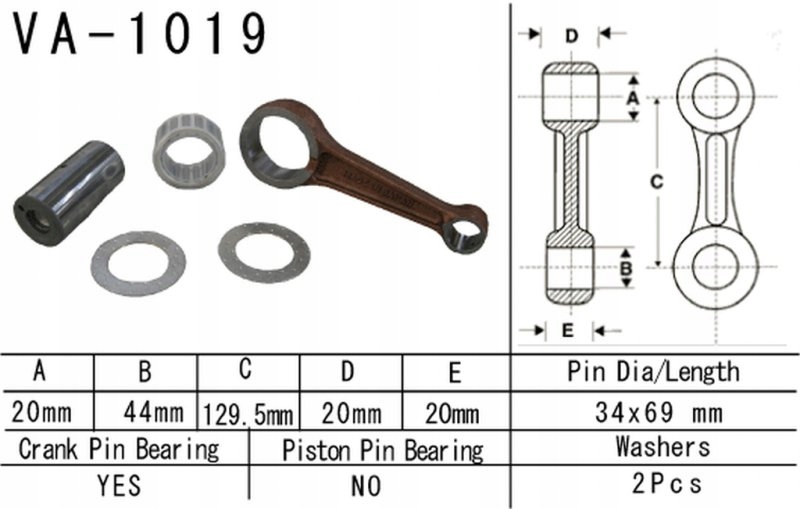 Kľukový Hriadeľ Honda TRX500 Fa/fg 01-13 (fourtrax, Foreman, Rubicon) (VA1019)