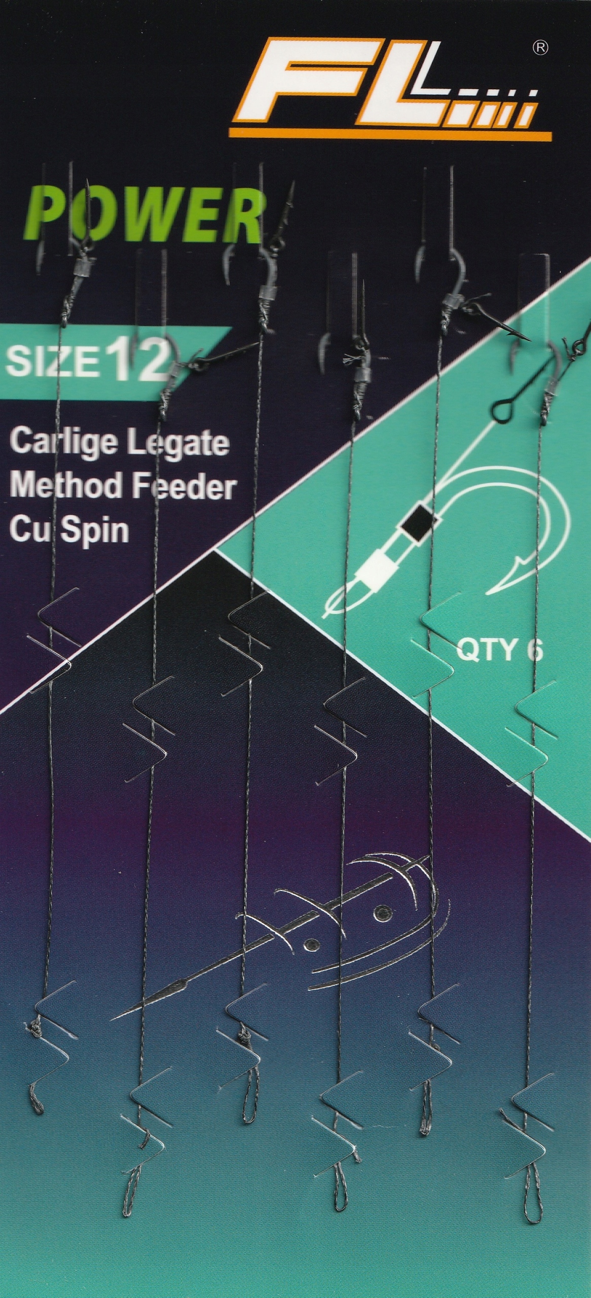 PRZYPONY METHOD FEEDER HAK 12 POWER Z IGŁĄ 10CM