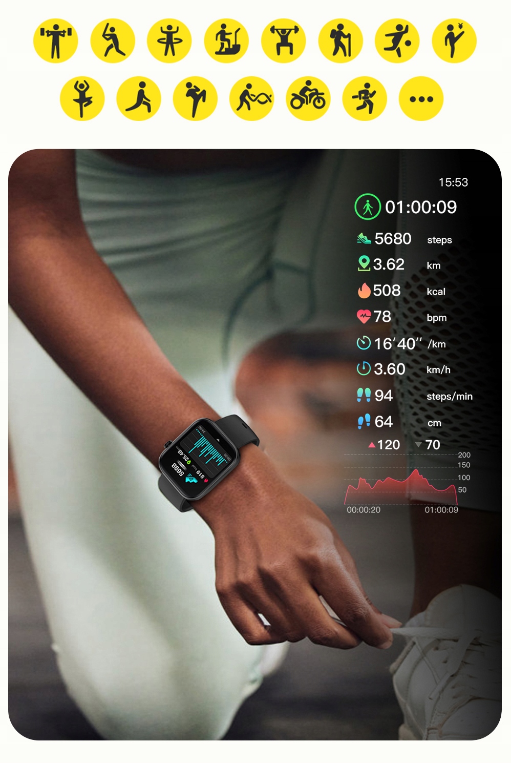 SMARTWATCH ZEGAREK DAMSKI POLSKIE MENU ROZMOWY SMS SMART WATCH + 2 PASKI Transmisja danych brak