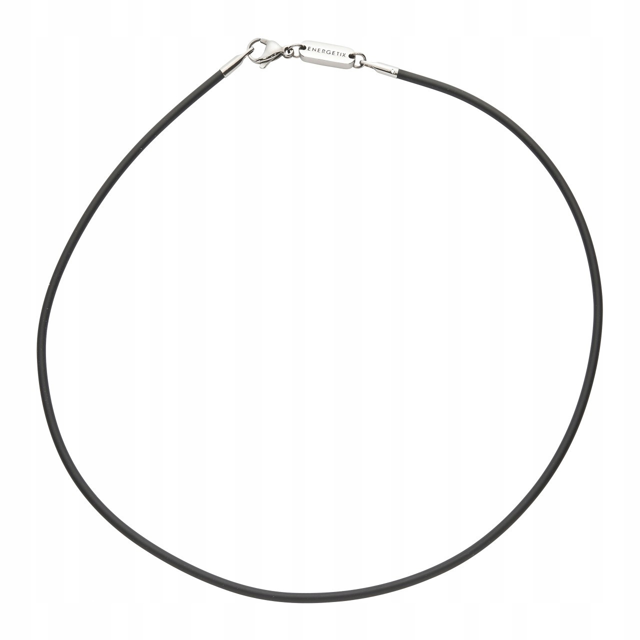 Pánský magnetický náhrdelník Černý Ocel Chirurgický Gumový Řetízek