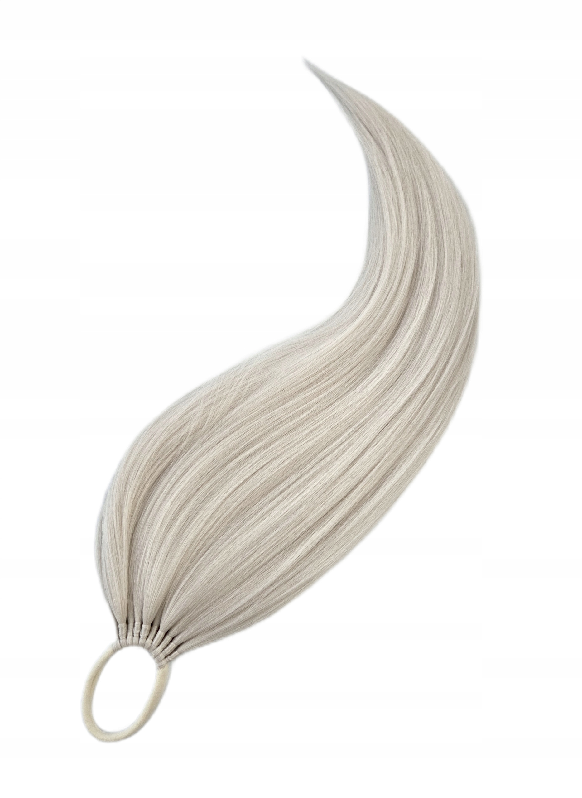 Připínací poník na gumičce, Příčesek, světle blond, Světlá Blondýnka, 70 cm