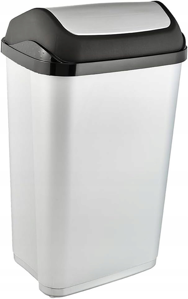 Levně Odpadkový Koš 50 L Stříbrný Reflexní Odklápěcí Víko Bpa Free