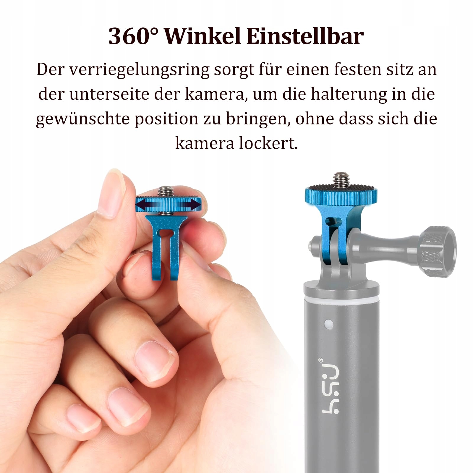 HSU Aluminiowy Adapter Stojaka Do Kamer Insta360 Sony SJCAM Xiaomi — miniatura 4