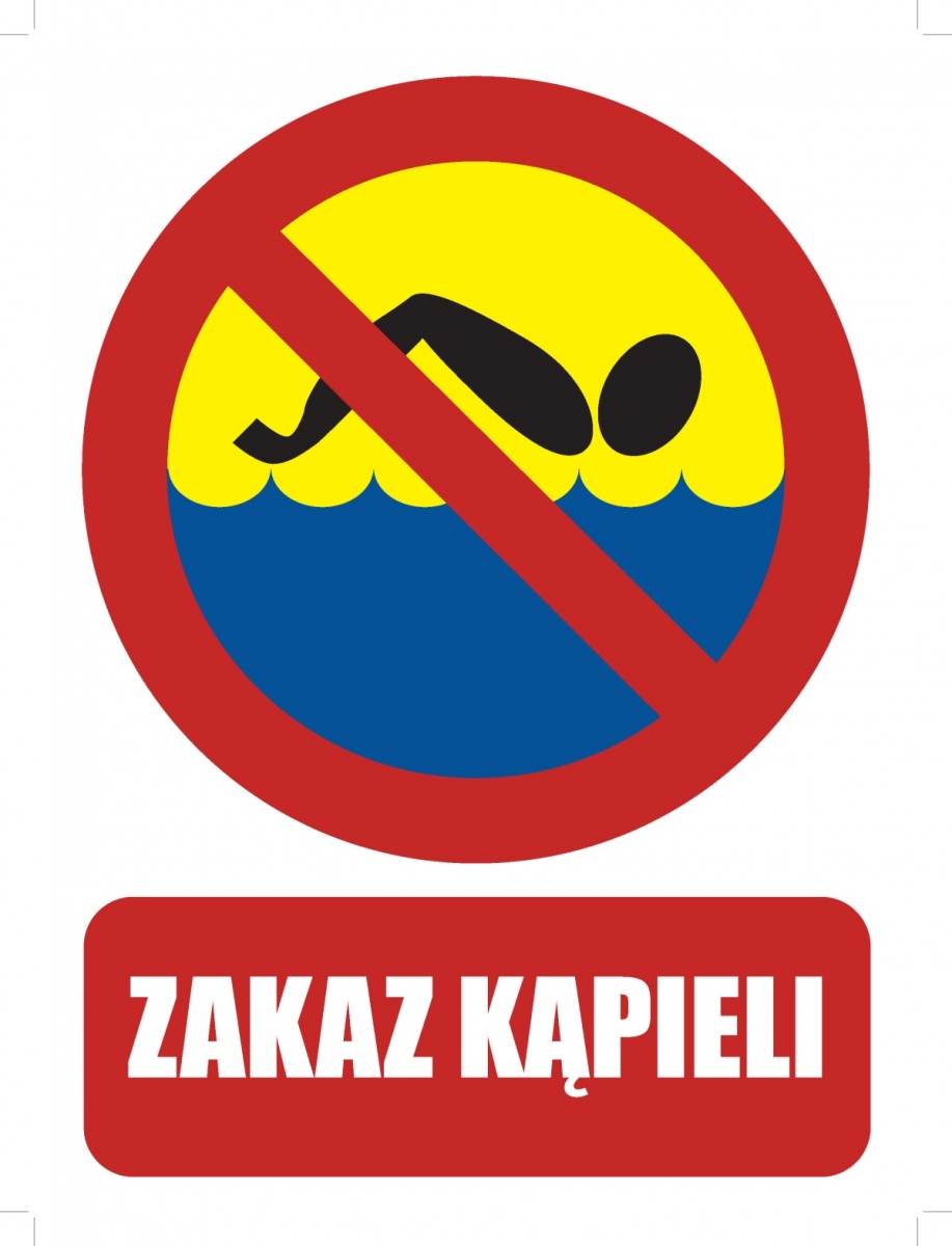 

Tablica 20x30 cm Zakaz Kąpieli