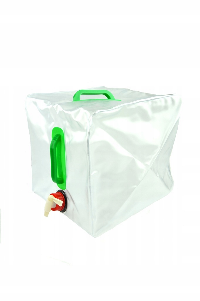 KANISTER NA WODĘ 20; SKŁADANY z Kranikiem i Uchwytem z Tworzywa KEMPINGOWY