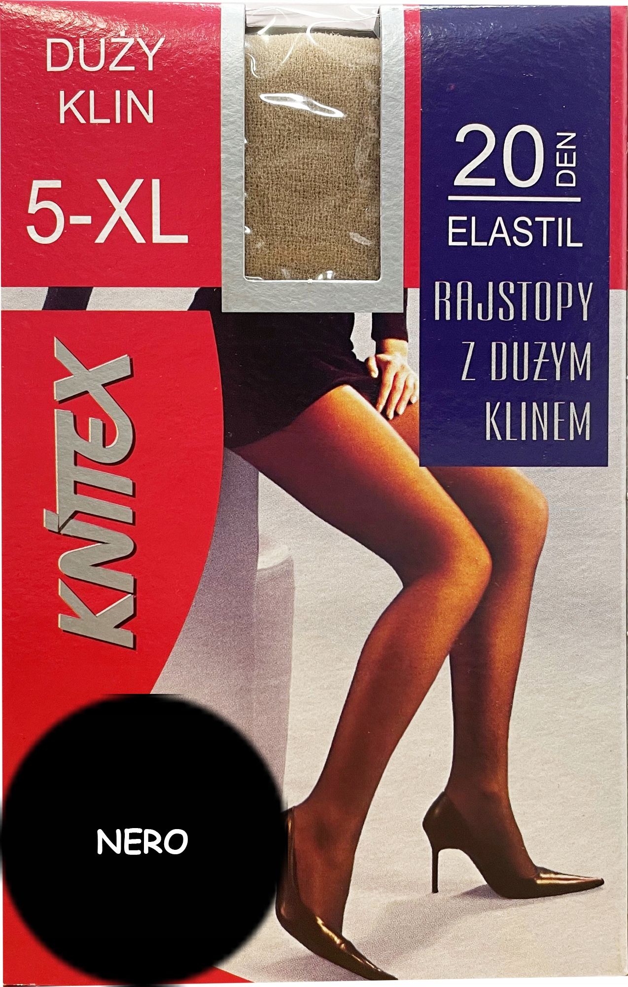 

Knittex rajstopy Elastil 20 den Nero 5 XL