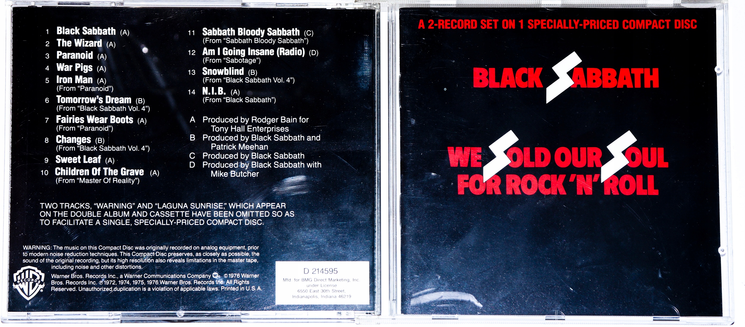 洋楽 BLACK SABBATH WE SOLD OUR SOUL FOR ROCK Black Sabbath – We Sold Our Soul For Rock 'N' Roll – 2 x
