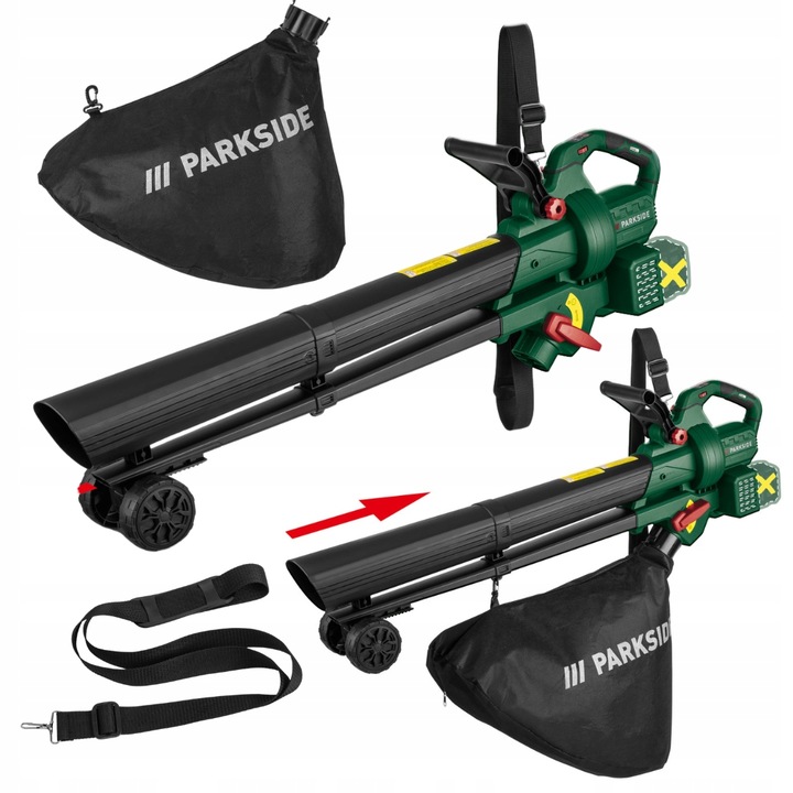 PARKSIDE BLOWER ПЫЛЕСОС АККУМУЛЯТОРНЫЙ ИЗМЕЛЬЧИТЕЛЬ ДЛЯ ЛИСТЬЕВ PLSBA 40 3IN1