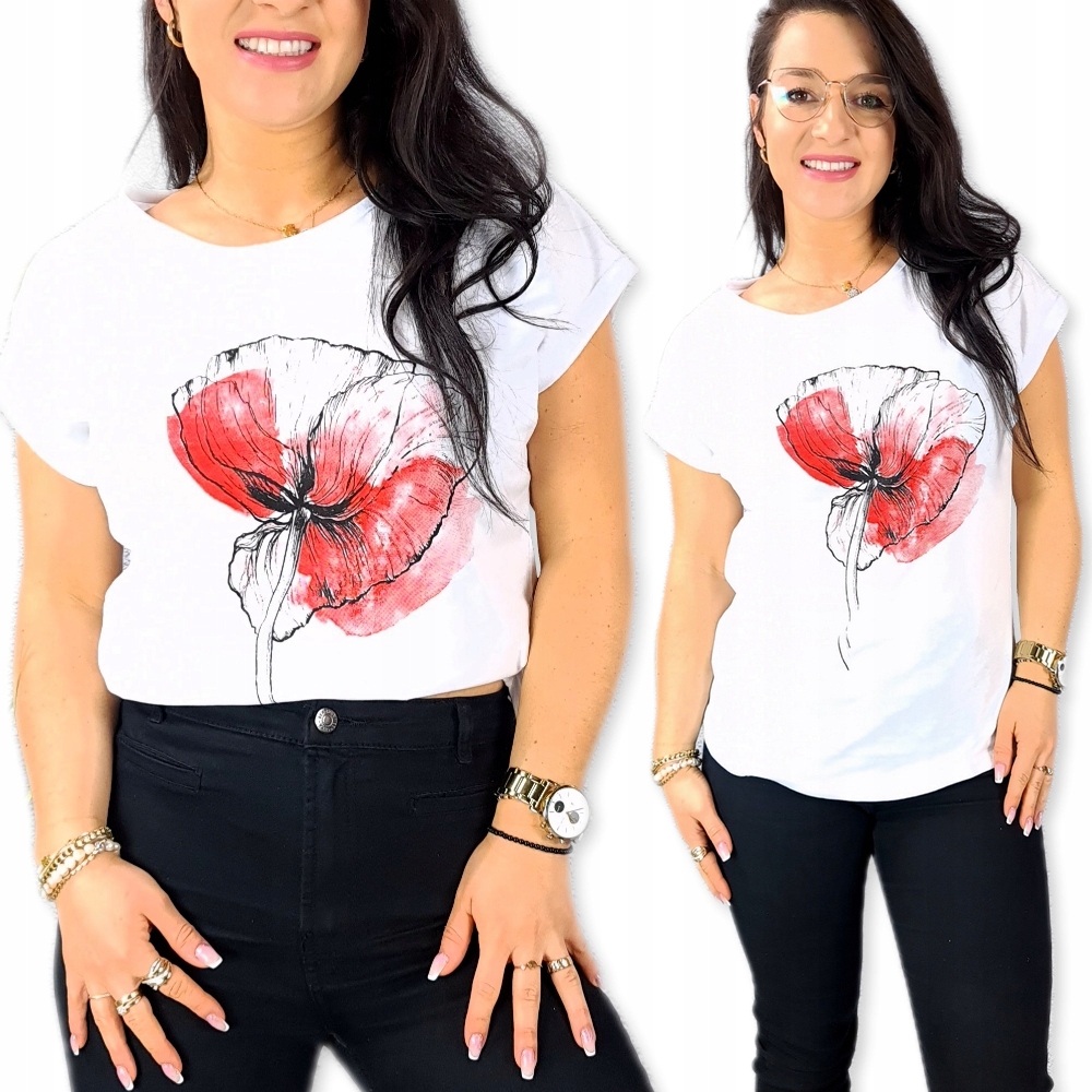 

Bluzka koszulka Kobiecy Tshirt Top print L