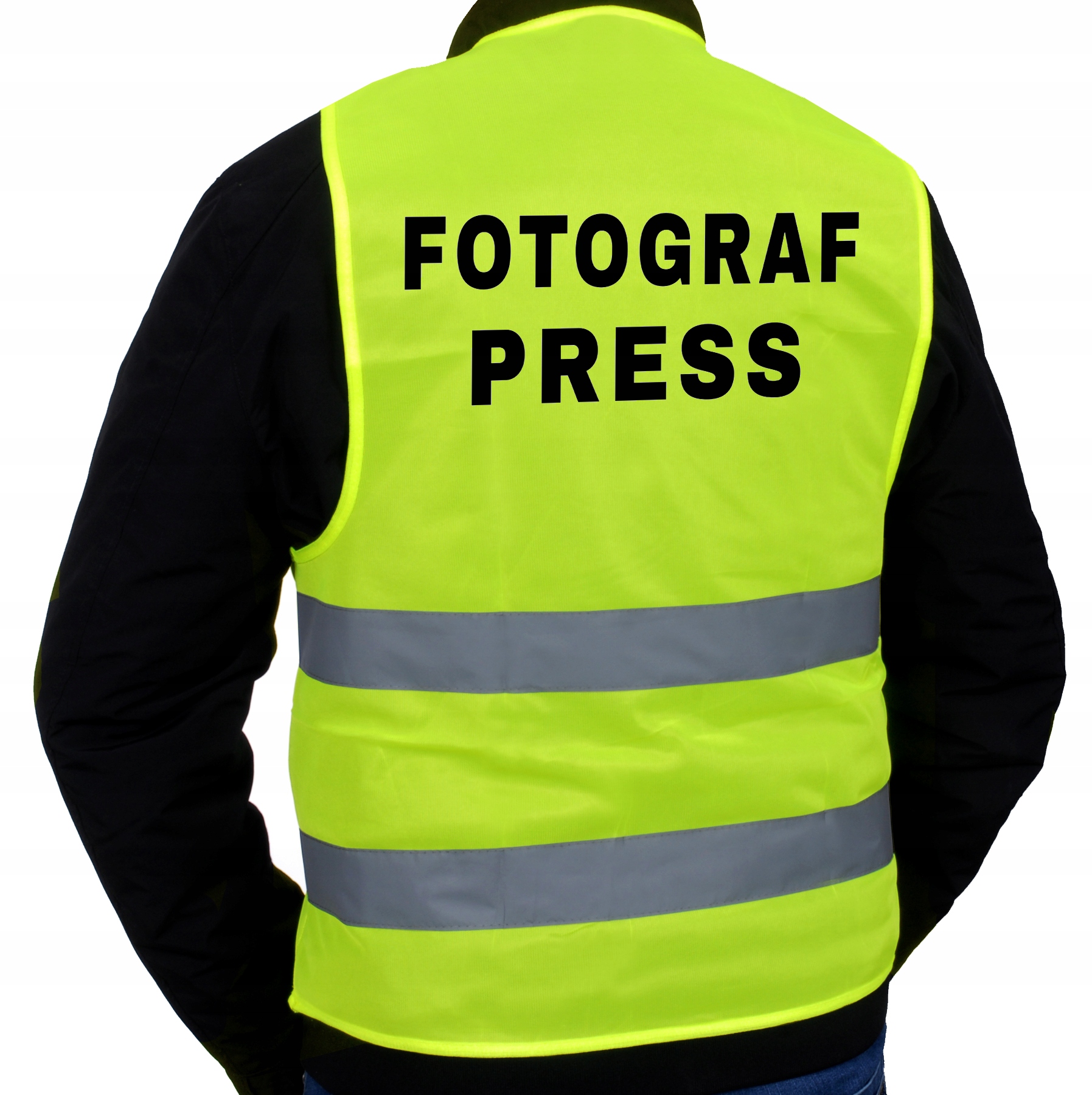 KAMIZELKA ODBLASKOWA OSTRZEGAWCZA FOTOGRAF PRESS