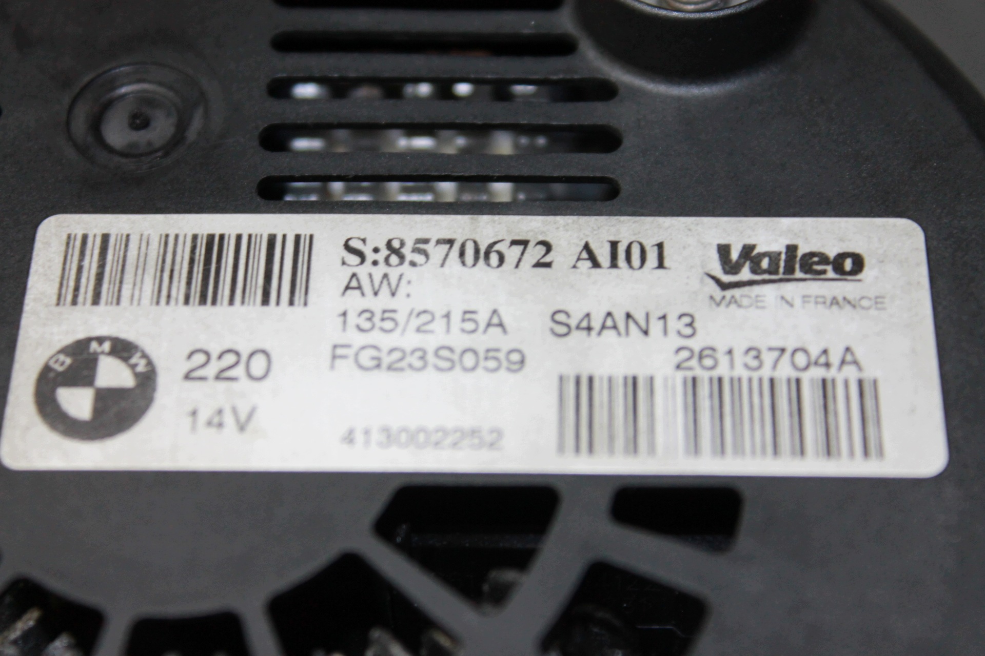 BMW F10 F01 X5 E70 X6 E71 2.5D 3.0D 3.5D N57 alternator 220A - 8570672