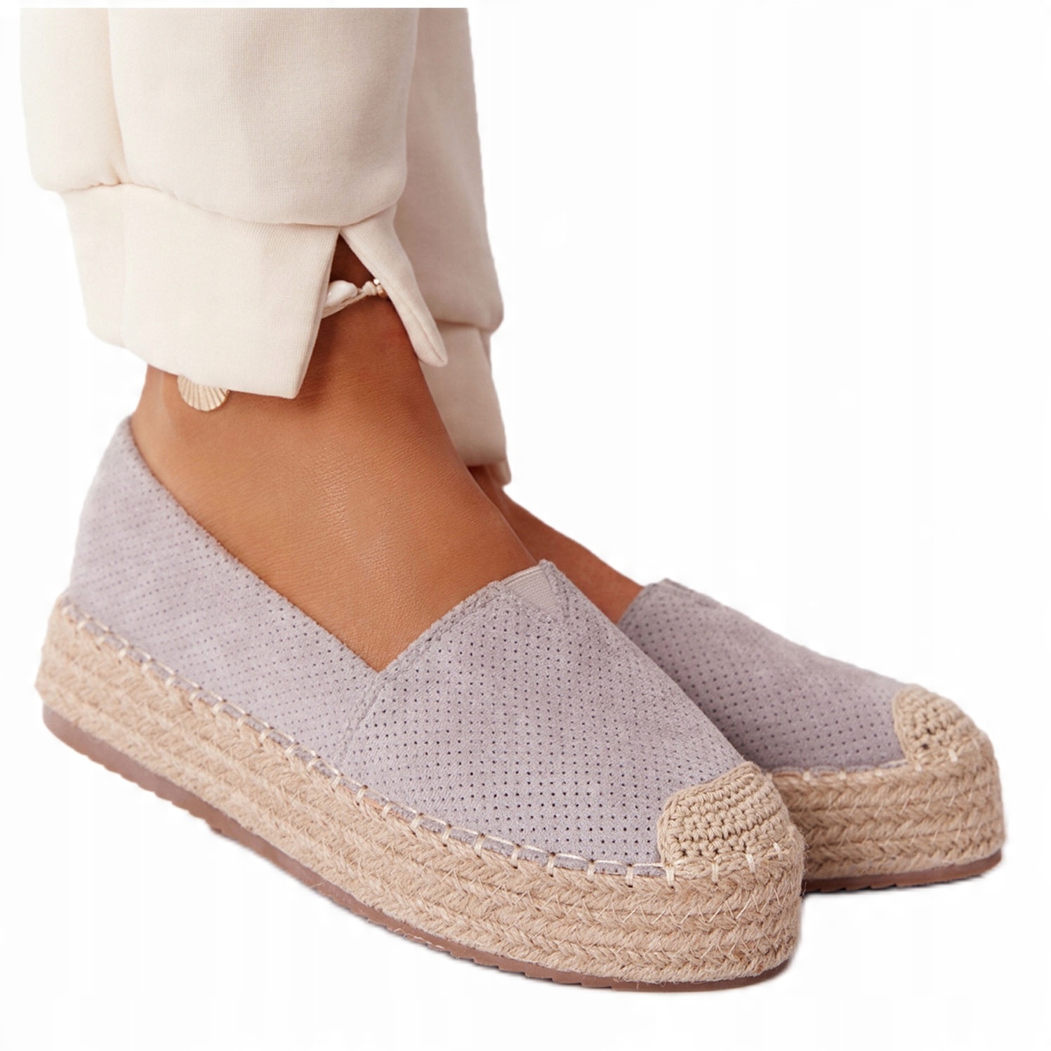 

Szare Skóra ekologiczna Buty Kobiety r.39