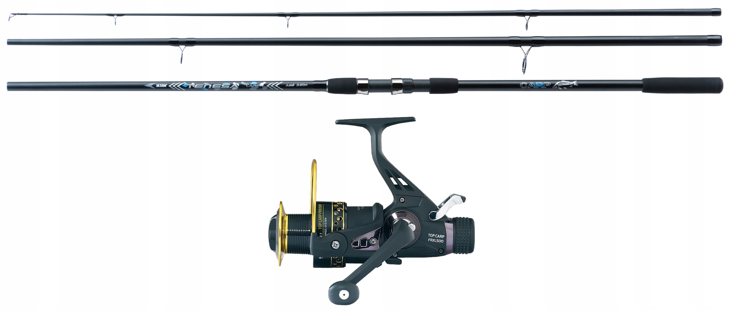 Zestaw Karpiowy Jaxon 360cm Kołowrotek 8 Łożysk
