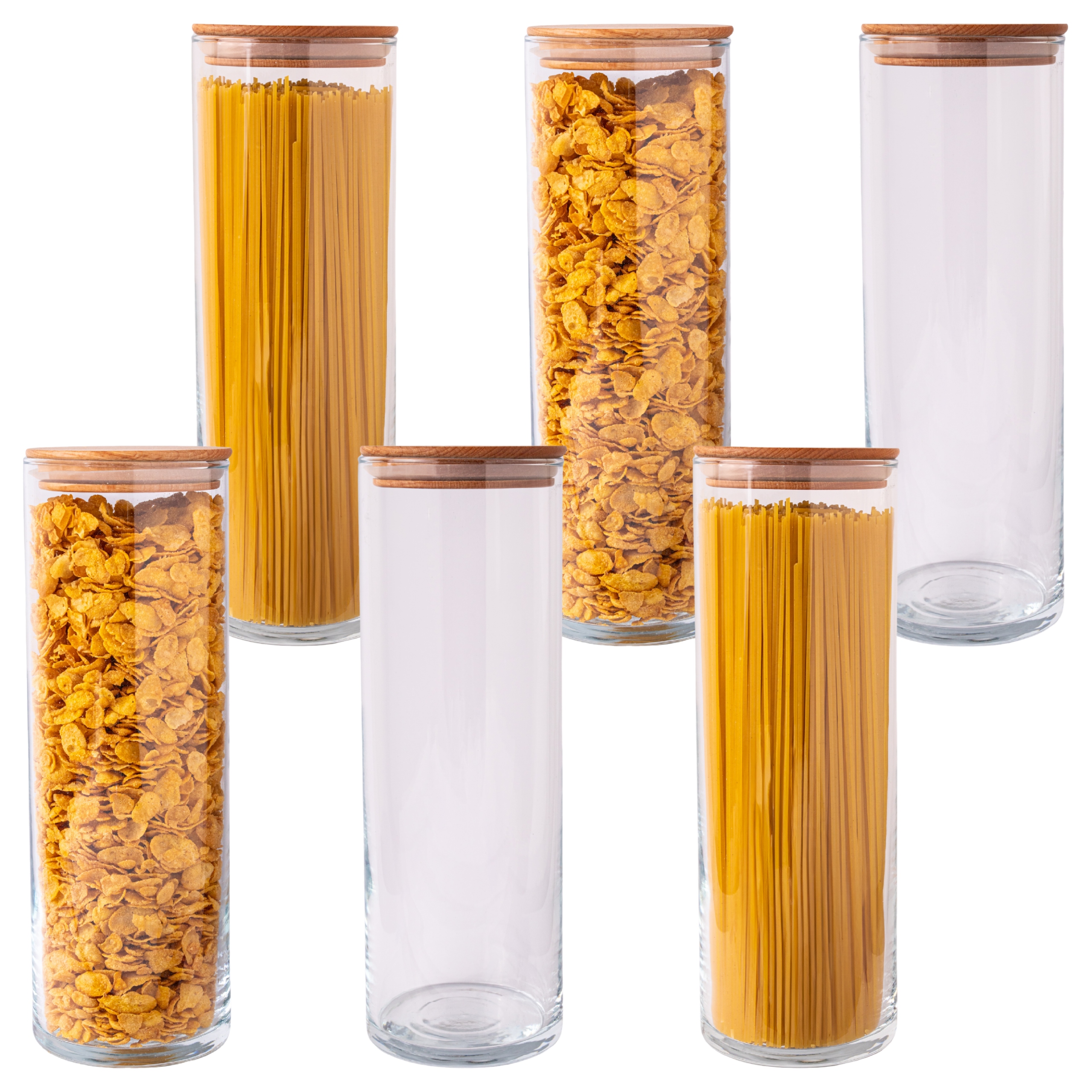 nádoba na těstoviny 1830 ml skleněná zavařovací sklenice s víčkem na špagety 6 kusů