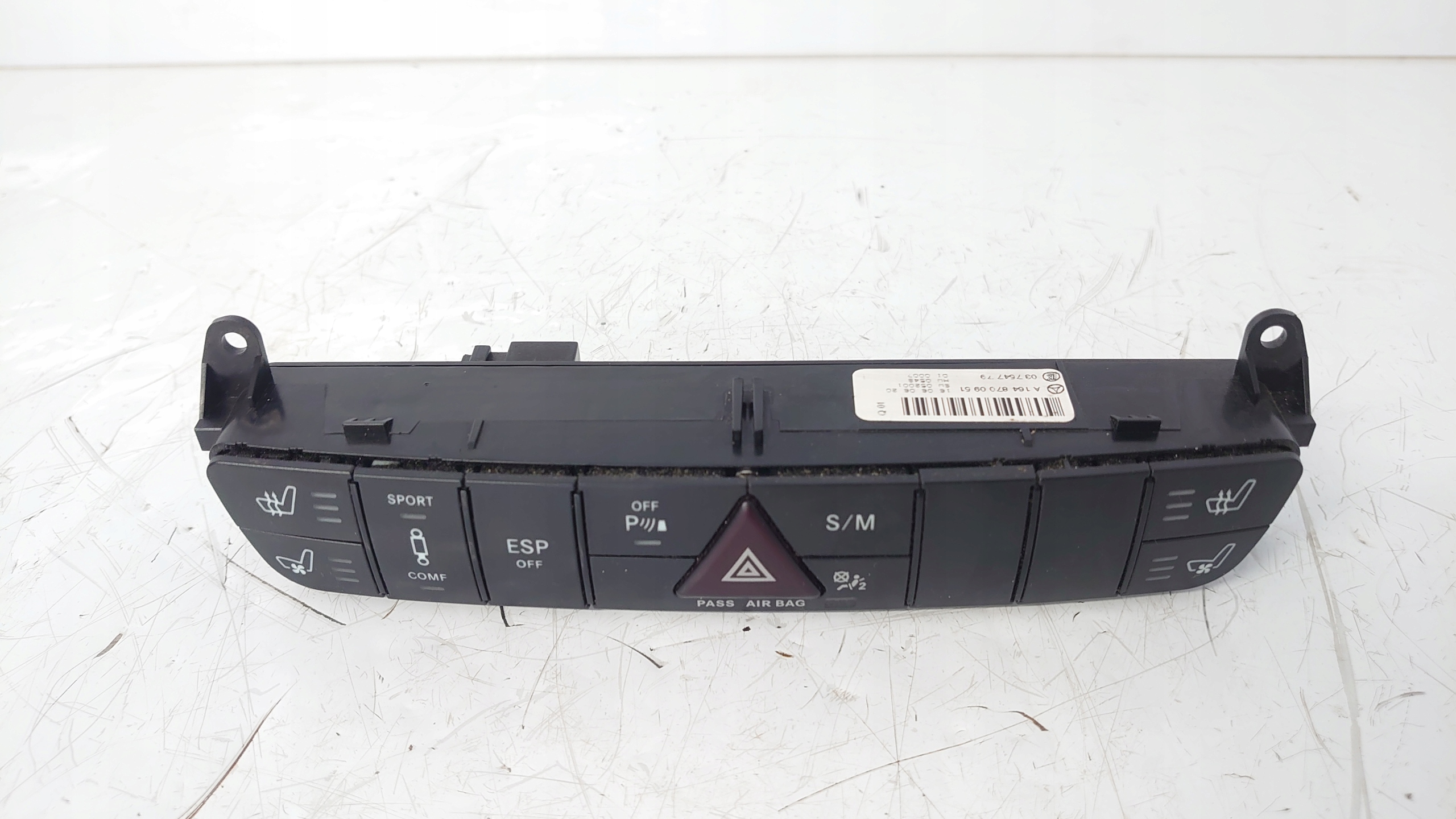 MERCEDES GL X164 W164 ML PANEL controls of control A1648700951