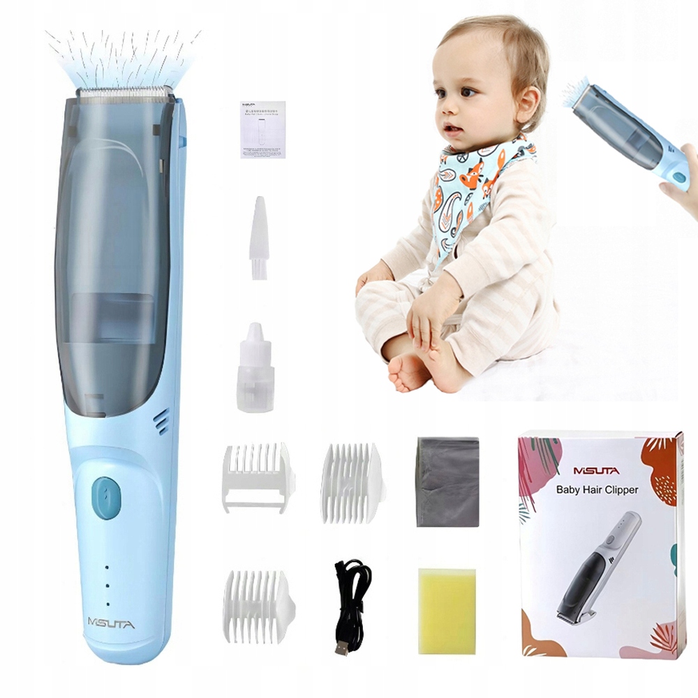 Maszynka Do Strzyżenia Golenia Włosów Dla Dzieci Wciągająca Włosy Cicha C1