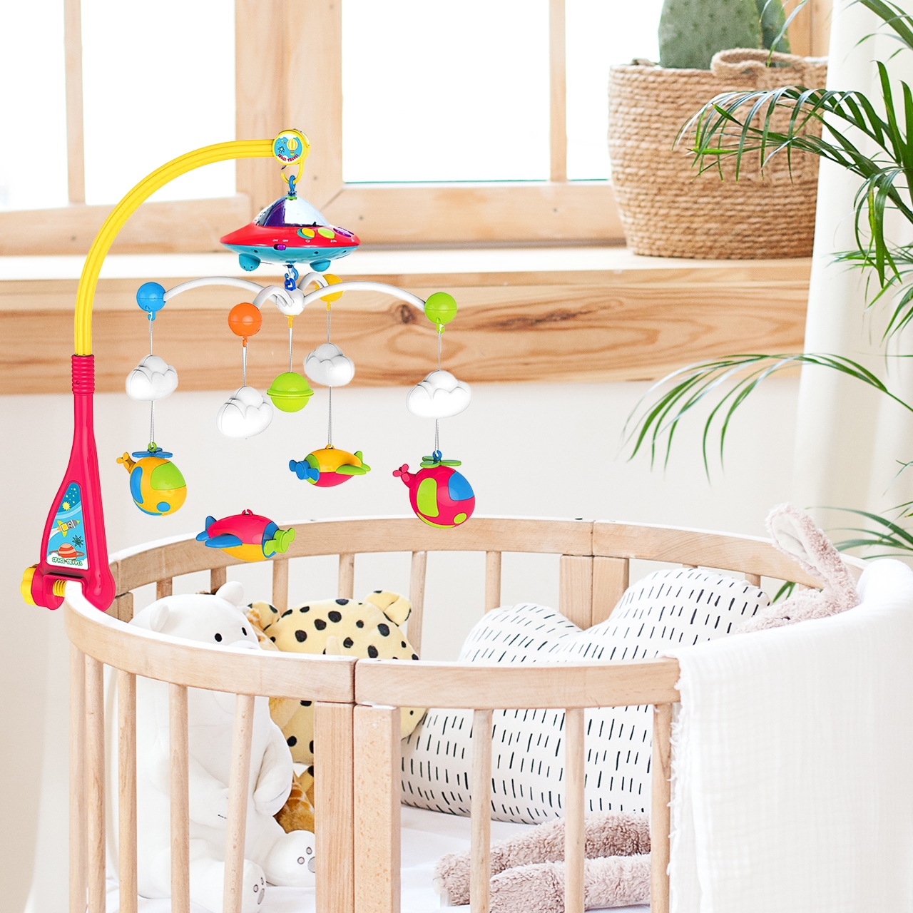 PROJEKTOR KOSMOS DO ŁÓŻECZKA KARUZELKA Z PILOTEM DLA DZIECI NIEMOWLĄT Marka MalPlay