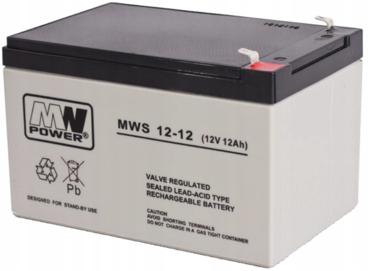 

Akumulator Bateria Agm Power Mws 12 Ah 12 V 12-12