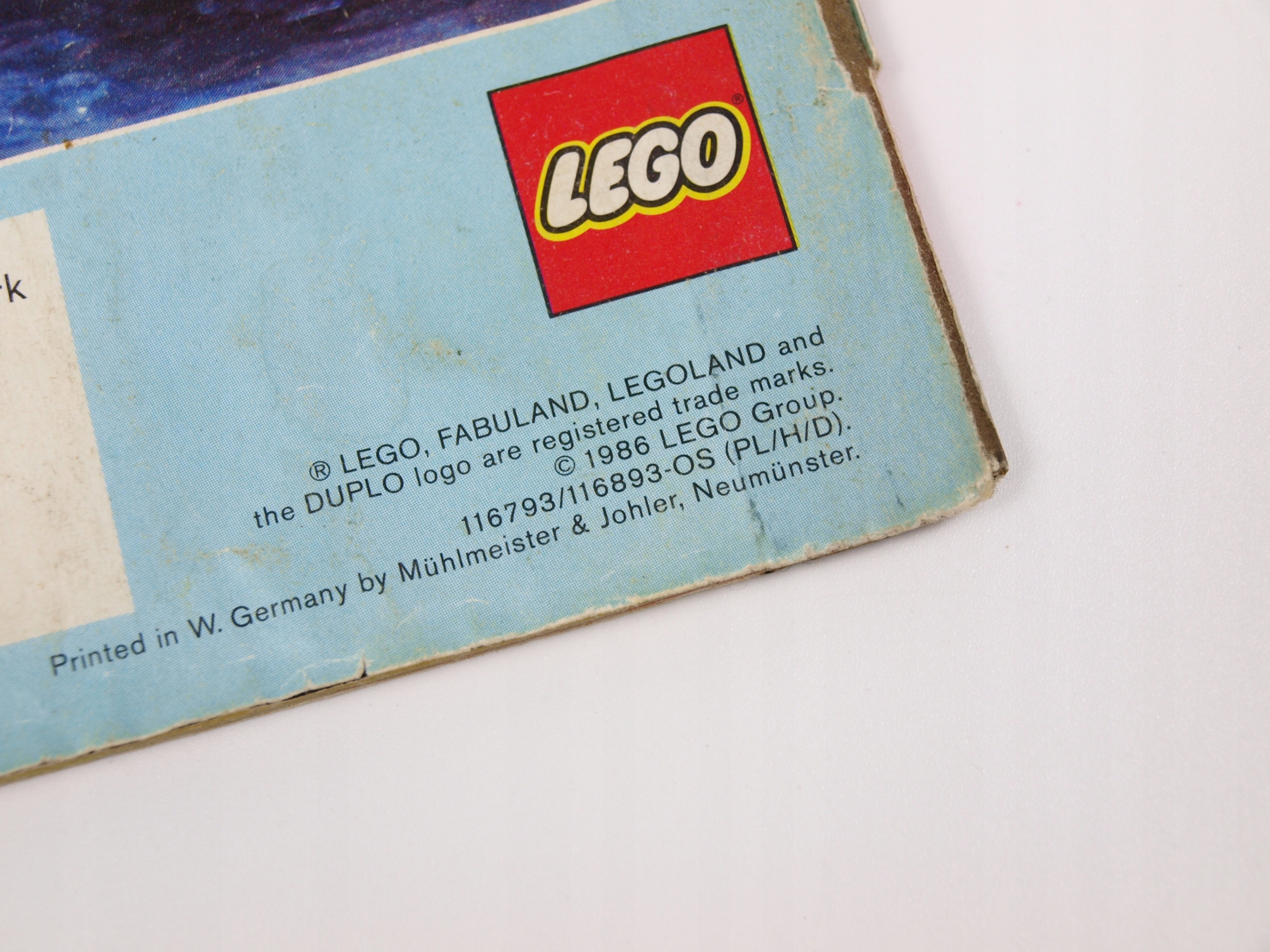 LEGO Stary Katalog 80 Legoland Castle Town Space Nazwa LEGO