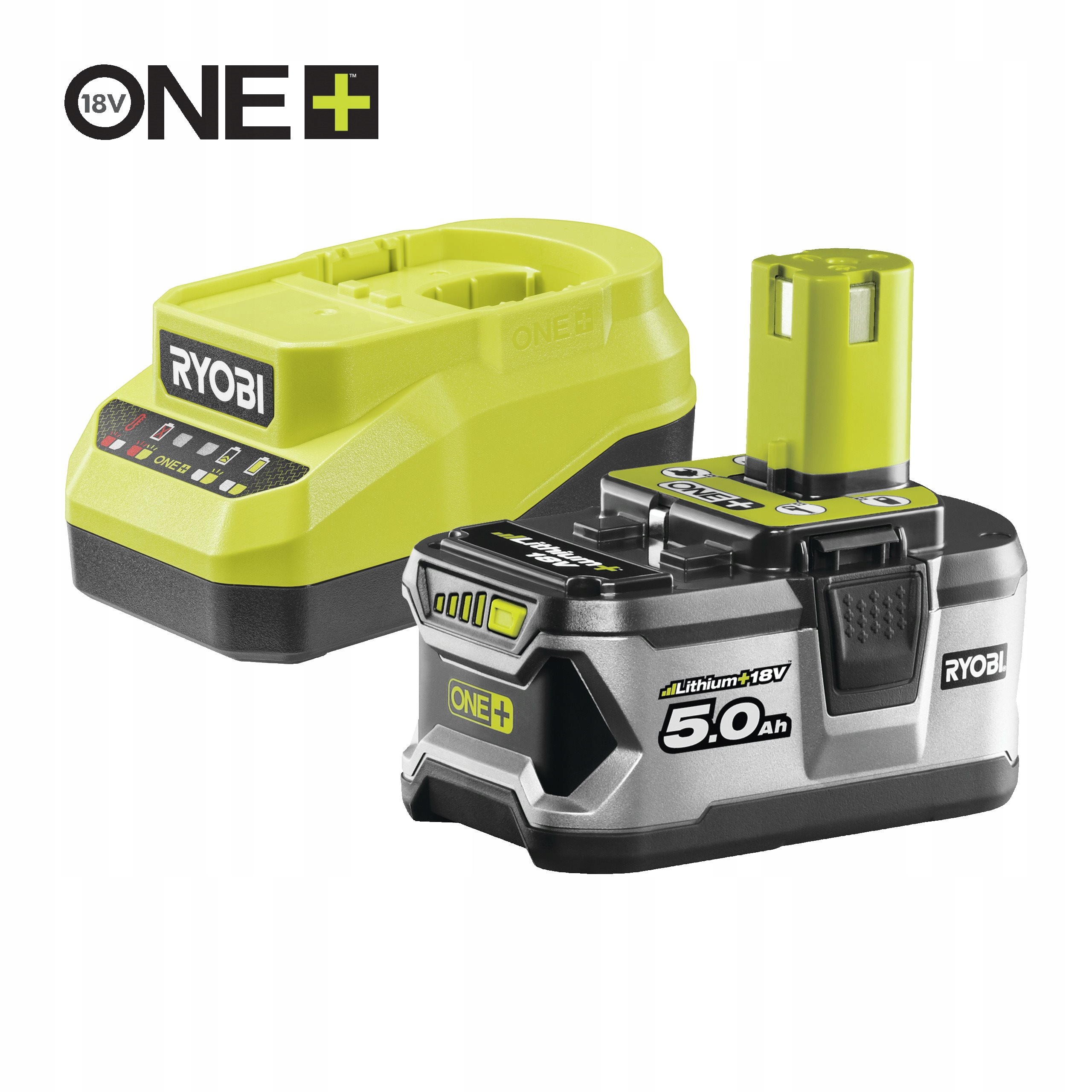 Ryobi RC18120A-150 18V One+ Sada akumulátoru 1x5.0Ah s nabíječkou