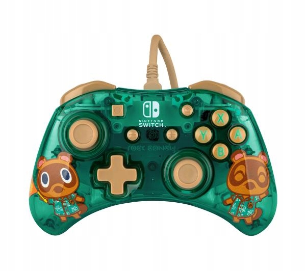 Pdp Pad przewodowy Rock Candy Mini zielony Switch Switch 2 Animal Crossing