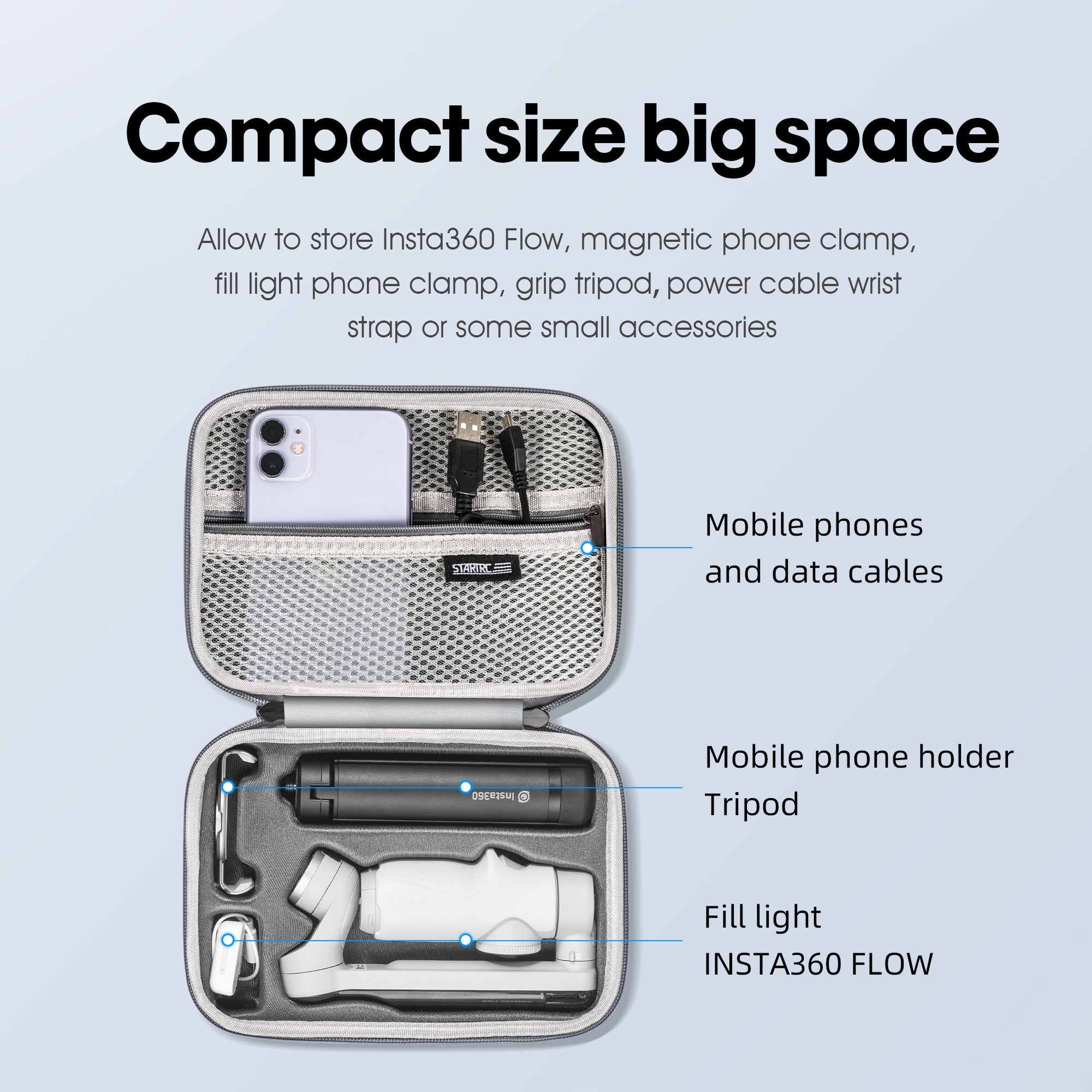 STARTRC TRAVEL BAG CARRYING CASE FOR INSTA360 FLOW Model 1119220