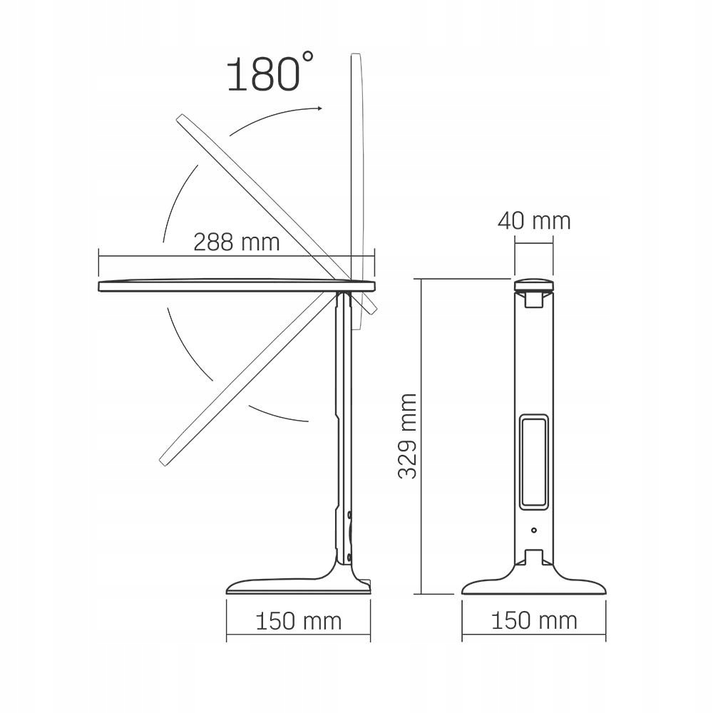 LAMPKA BIURKOWA LED NOCNA SZKOLNA DOTYKOWA BIURKO Liczba punktów światła 1