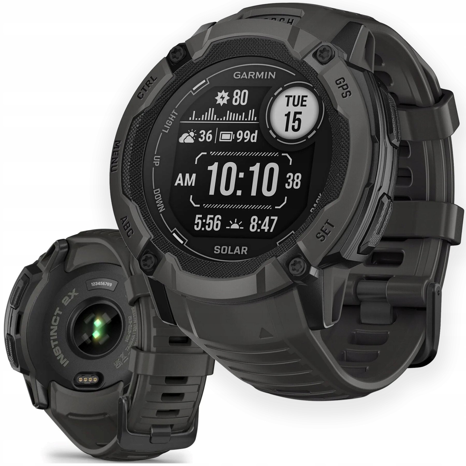 Sportovní Hodinky Chytré Hodinky Garmin Instinct 2X Solar Grafitové