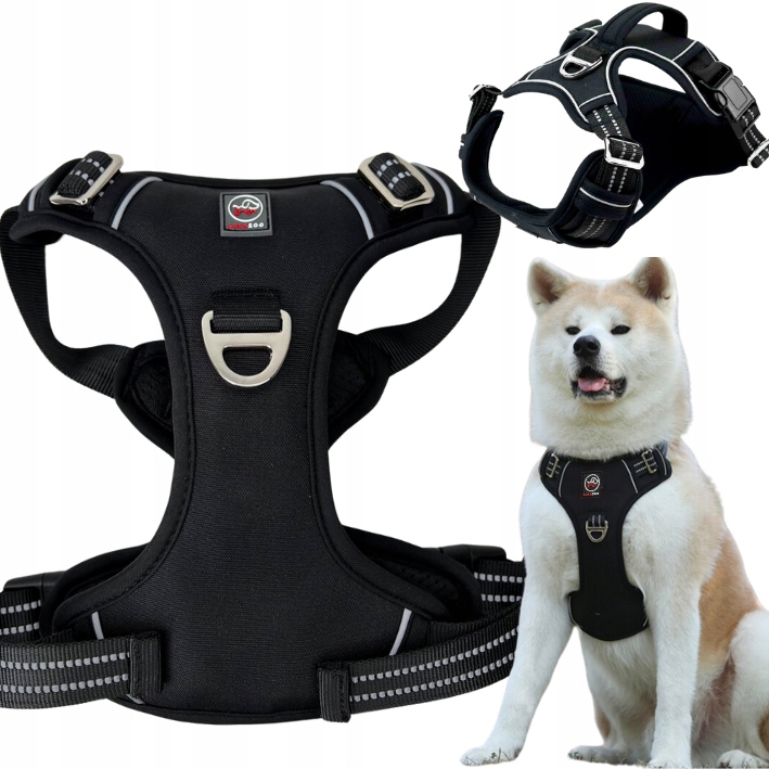 Levně Prémiové postroje typu Guard pro psa Alaska black XL