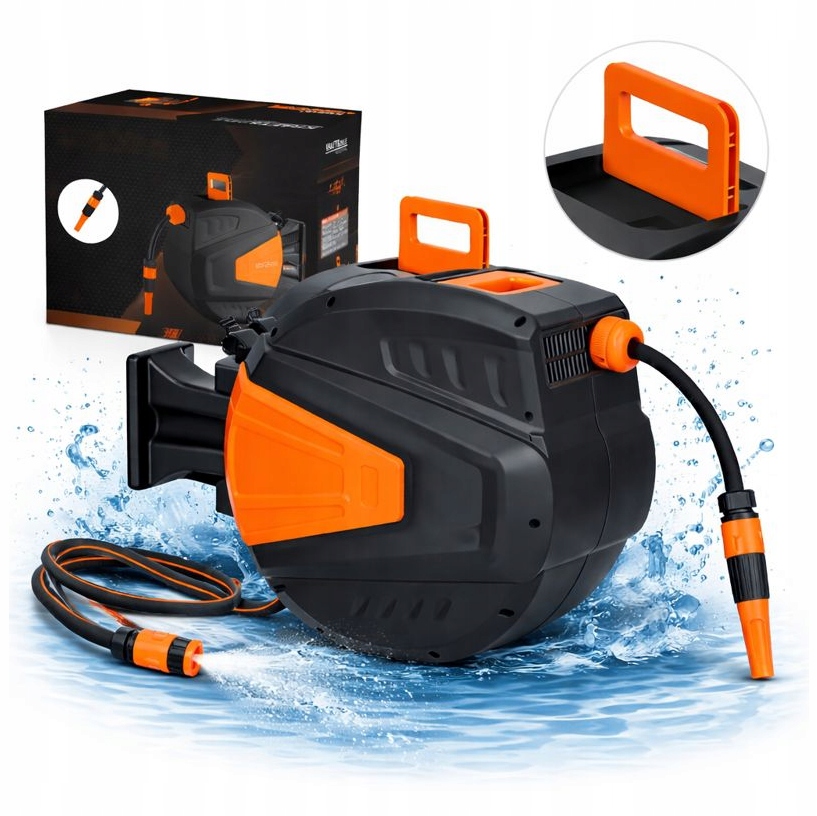 Automatyczny Wąż Ogrodowy Bęben Zwijany 10M +1M 5/16" (8x12mm) Pvc Solidny