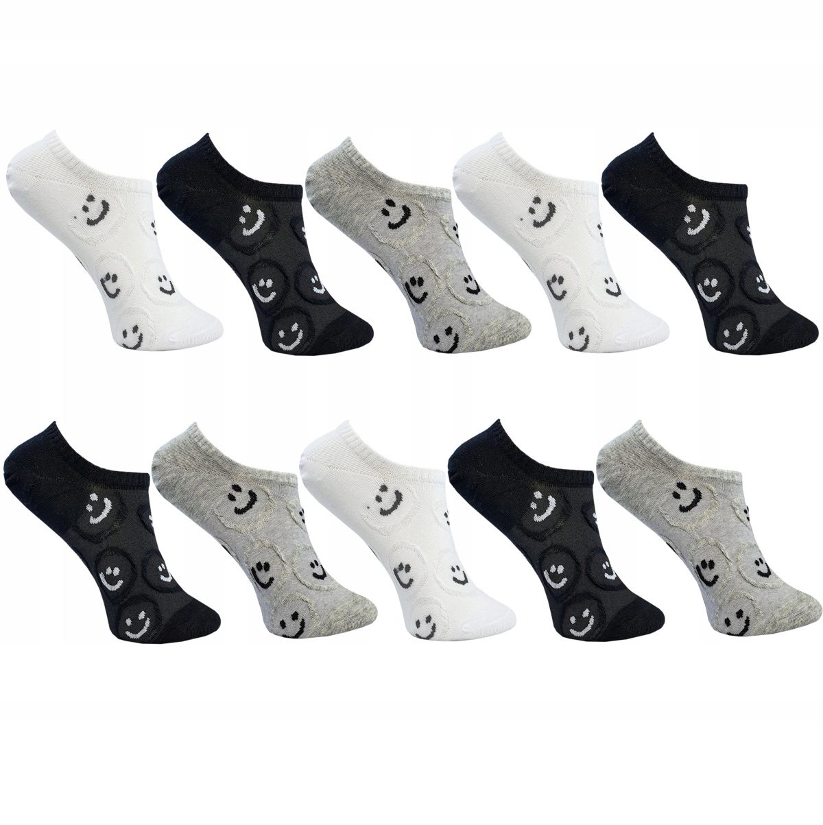 10 x STOPKI NISKIE DAMSKIE KRÓTKIE SKARPETKI WZORY