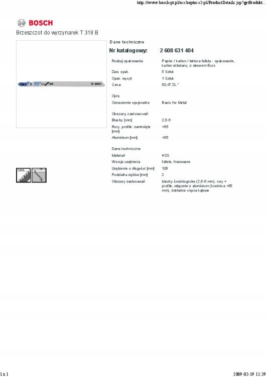BRZESZCZOT DO WYRZYNARKI T318B 5SZT.
