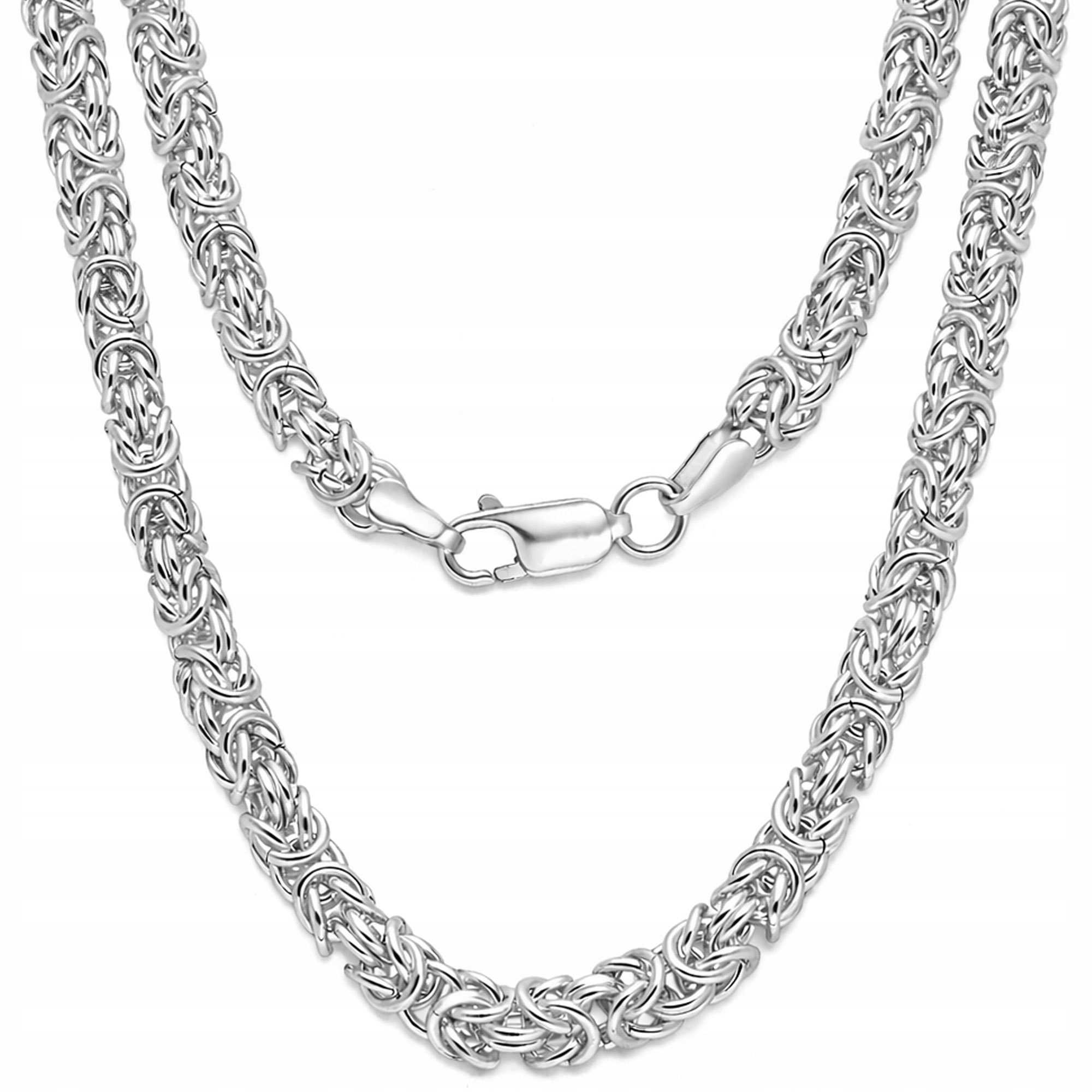 Královský Řetízek Byzantský Řetěz Kulatý Stříbrný Pánský 50 cm