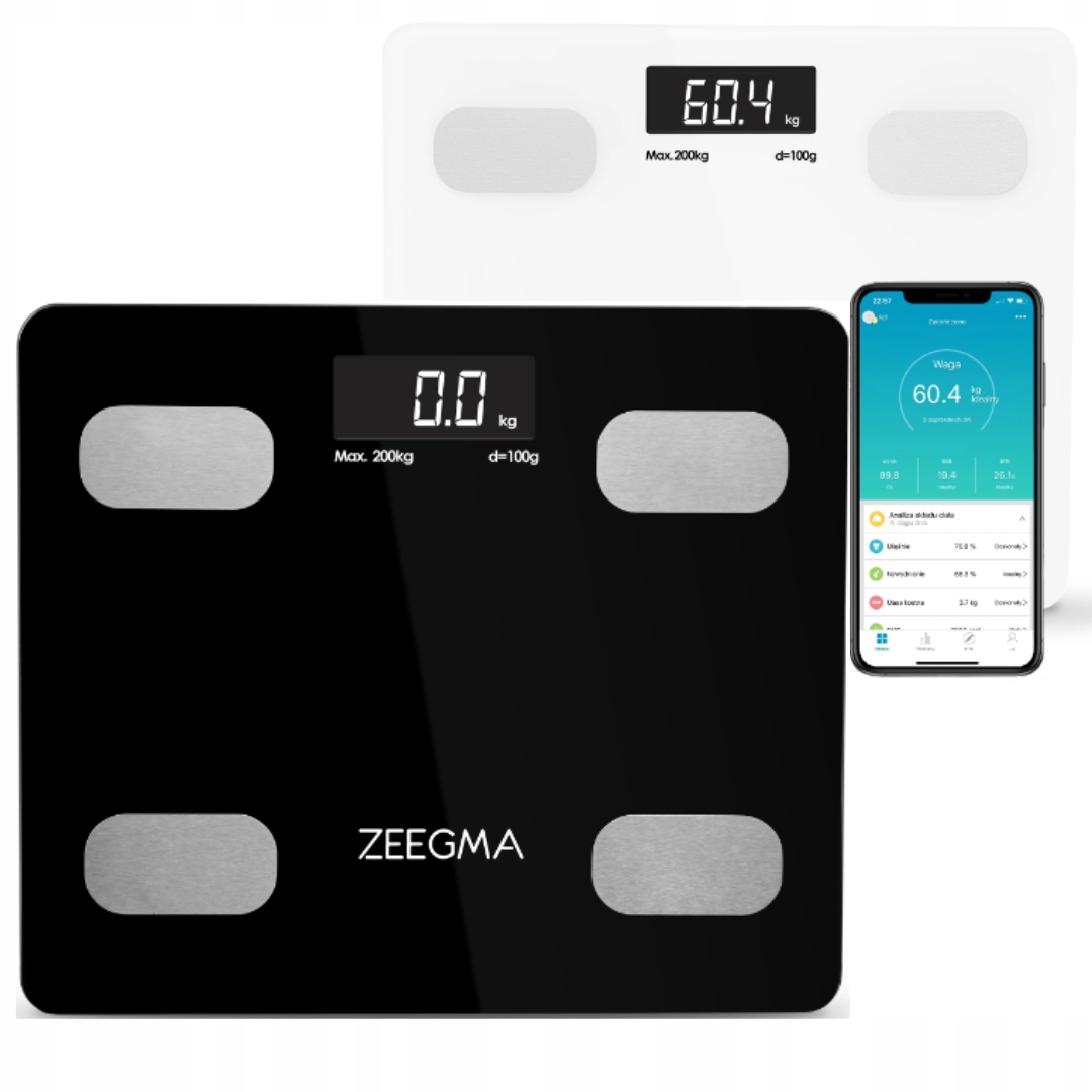 

Duża Łazienkowa Waga Analityczna Bluetooth Smart
