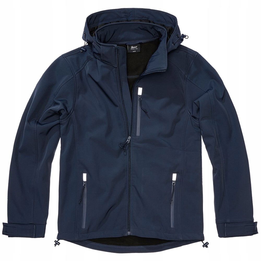 Bunda s kapucí a fleecem Brandit Softshell Hurricane Navy S
