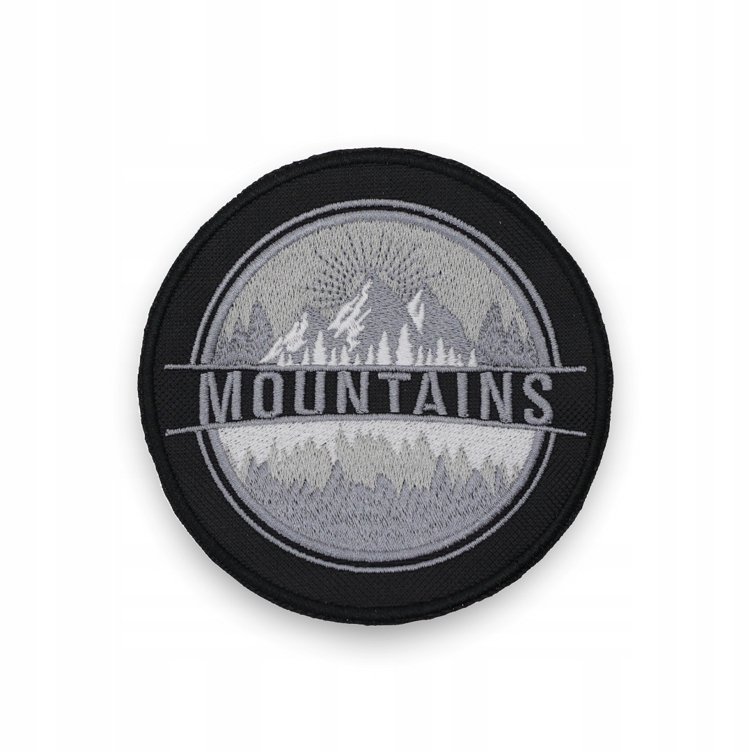 

Haftowana Mocna Naszywka Mountains Góry szara