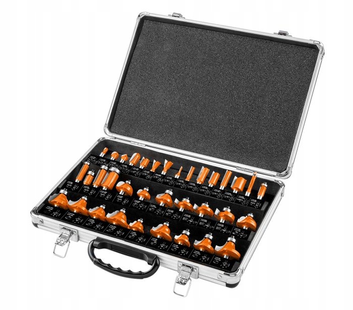 Frezy vyměnitelné, stopka 8 mm, sada 35 ks