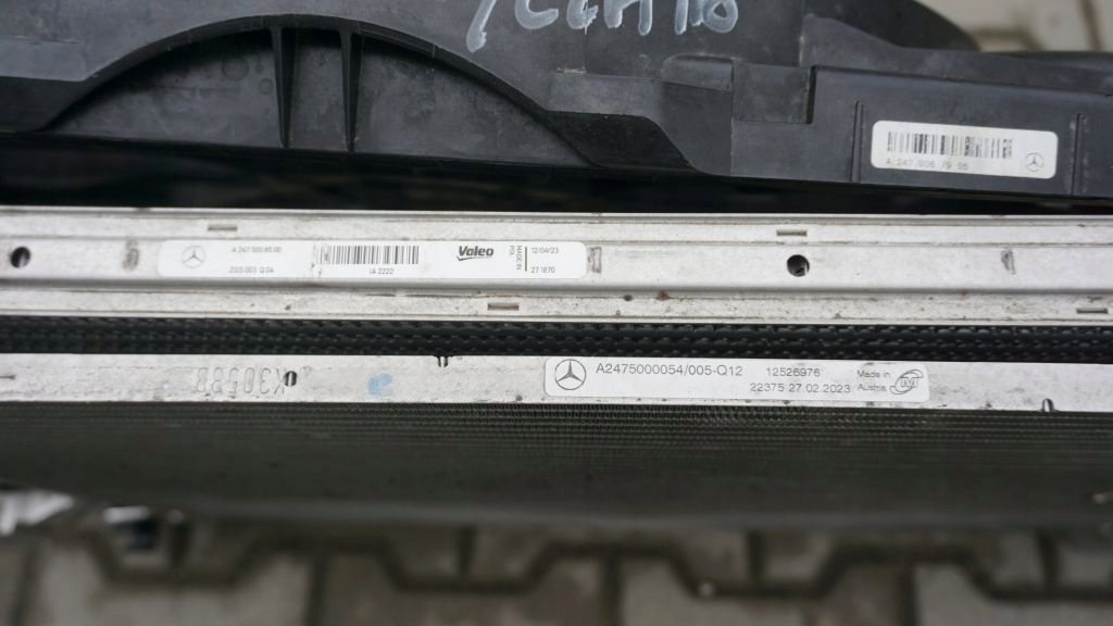 MERCEDES A 177 CLA 118 - KOMPLET chladiče ventilátor