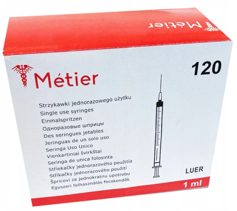 

Strzykawki Tbc luer 1ml igła 0,6x25mm G23 120 szt